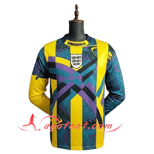 Maillot de Foot Angleterre Retro Gardien De But Manches Longues 1995