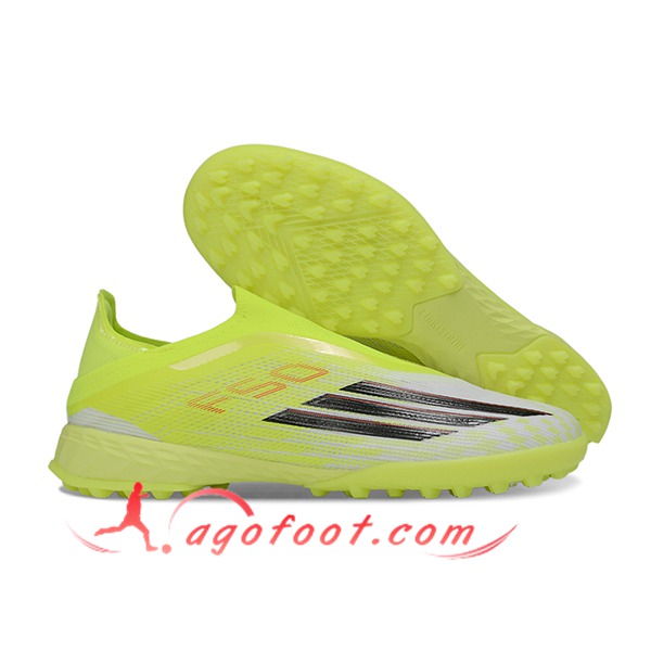 Adidas Chaussures de Foot F50 Pro Laceless TF Jaune/Noir