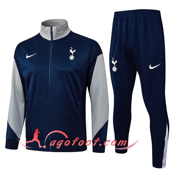 Ensemble Survetement de Foot Veste Tottenham Hotspur Bleu/Gris 2025/2026