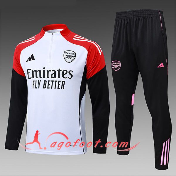 Ensemble Survetement de Foot FC Liverpool Enfant Blanc/Rouge/Noir 2025/2026