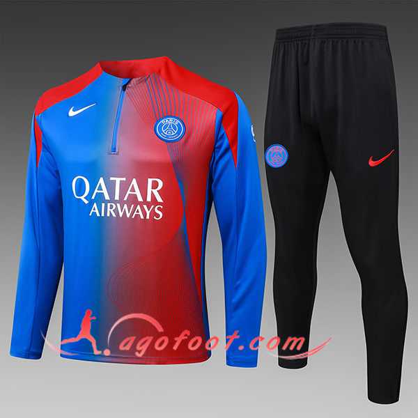 Ensemble Survetement de Foot FC Barcelone Enfant Bleu/Rouge 2025/2026