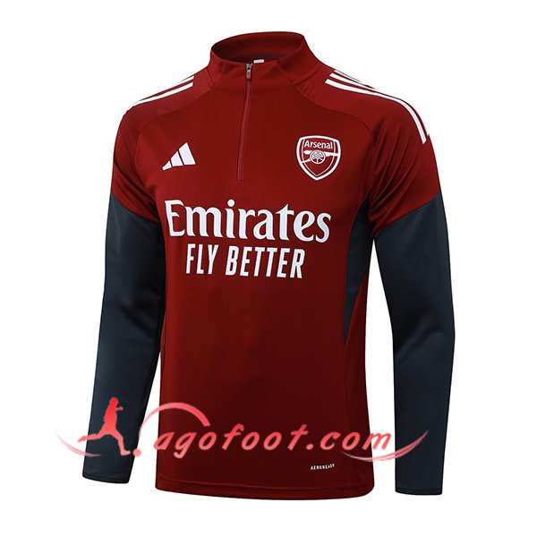 Sweatshirt Training Arsenal Rouge/Gris 2025/2026