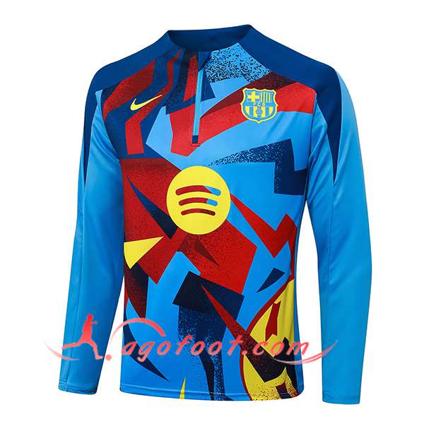 Sweatshirt Training FC Barcelone Bleu/Rouge/Jaune 2025/2026