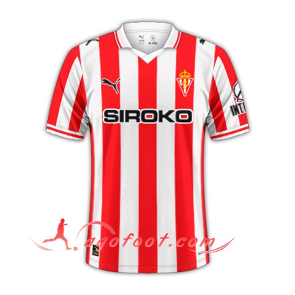 Nouveau Maillot de Foot Sporting Gijon Domicile 2025/2026