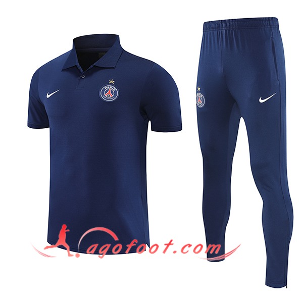 Ensemble Polo Foot PSG Bleu Foncé 2025/2026