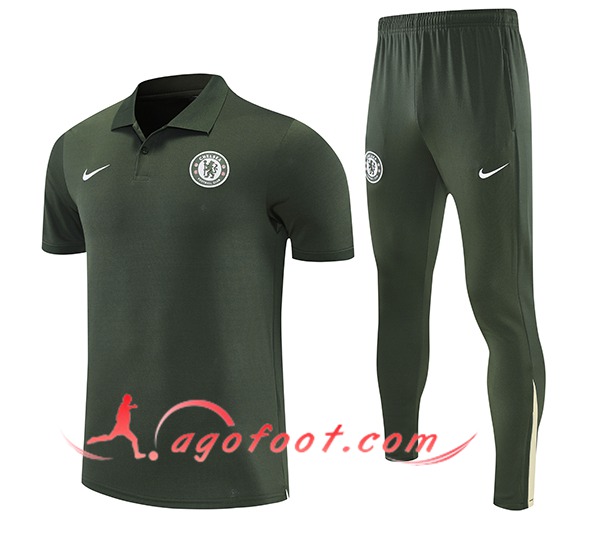 Ensemble Polo Foot FC Chelsea Vert 2025/2026