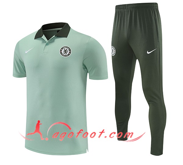 Ensemble Polo Foot FC Chelsea Vert 2025/2026 -02