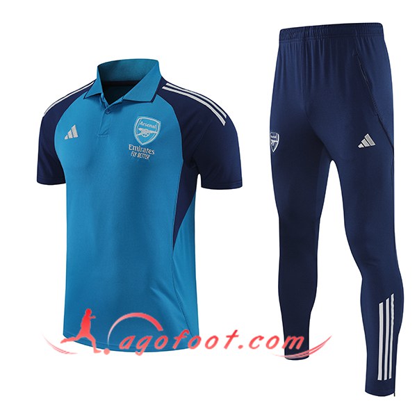 Ensemble Polo Foot Arsenal Bleu 2025/2026 -02