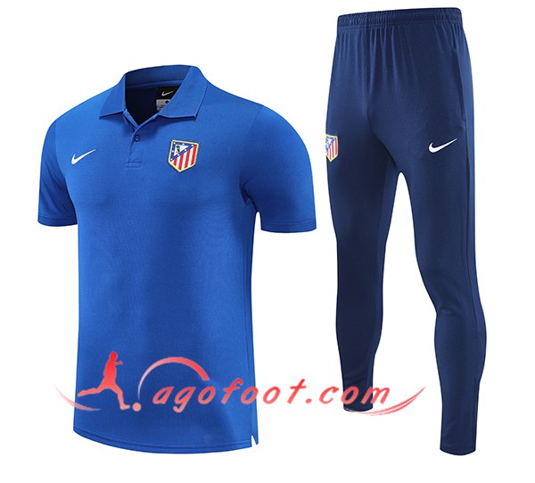 Ensemble Polo Foot Atletico Madrid Bleu 2025/2026