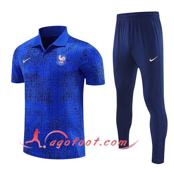 Ensemble Polo Foot France Bleu Marine 2025/2026