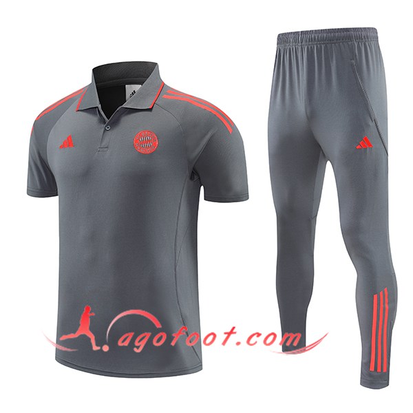 Ensemble Polo Foot Bayern Munich Gris/Orange 2025/2026