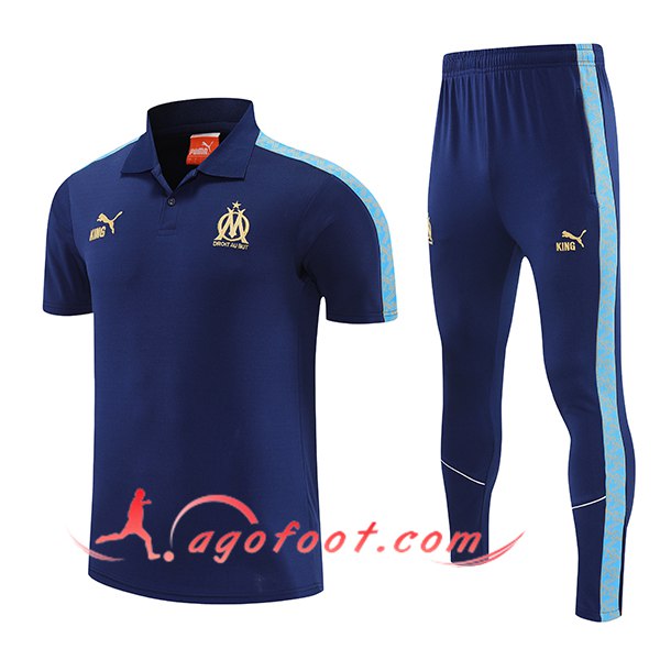 Ensemble Polo Foot Marseille Bleu Marine 2025/2026