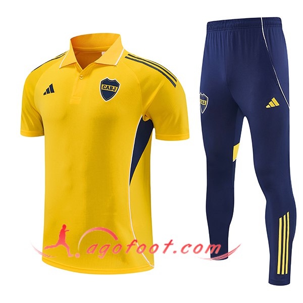 Ensemble Polo Foot Boca Juniors Jaune/Bleu 2025/2026