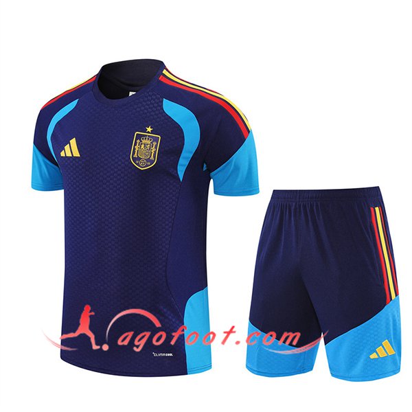 Ensemble Training T-Shirt Espagne Bleu Royal 2025/2026