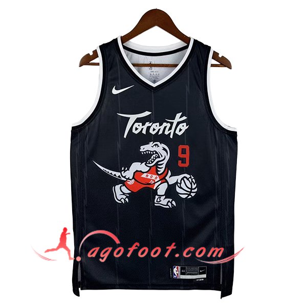 Maillot Toronto Raptors (BARRETT #9) 2025/26 Noir/Blanc