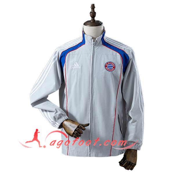 Coupe-Vent Bayern Munich Gris Clair 2025/2026