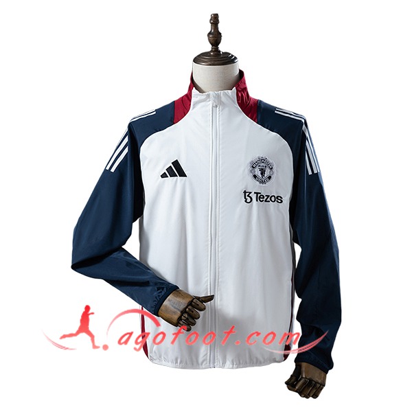 Coupe-Vent Manchester United Blanc/Bleu 2025/2026