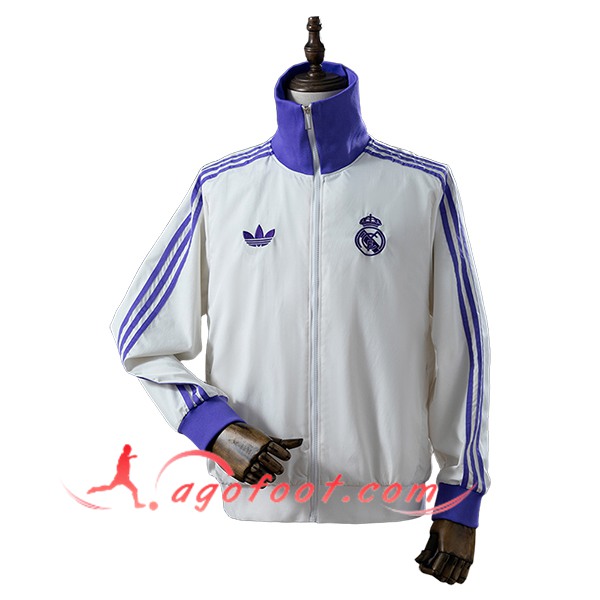 Coupe-Vent Real Madrid Blanc/Pourpre 2025/2026