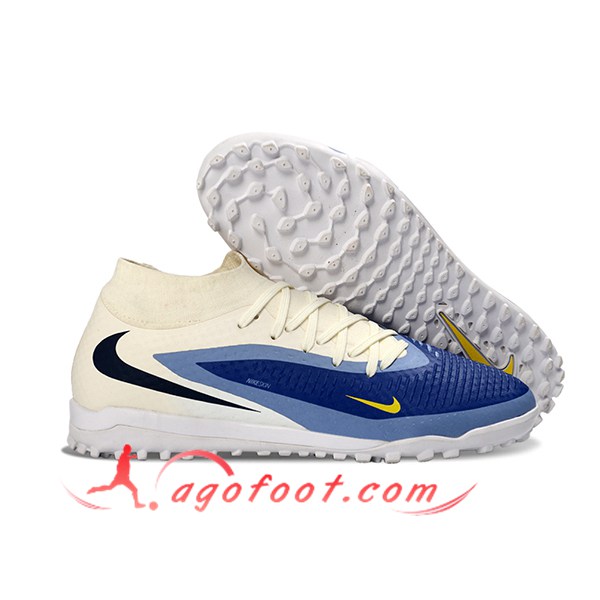 Nike Chaussures de Foot Phantom GX III Elite TF Bleu/Beige -02