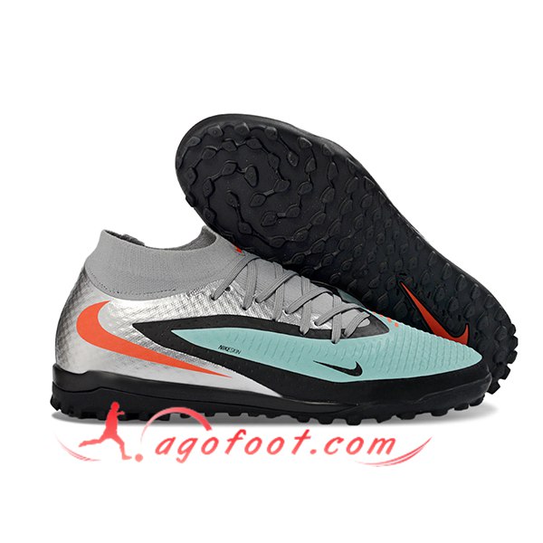 Nike Chaussures de Foot Phantom GX III Elite TF Gris/Bleu/Noir