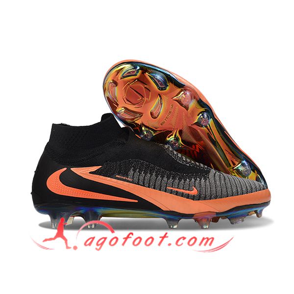 Nike Chaussures de Foot Phantom GX III Elite FG Noir/Orange -02
