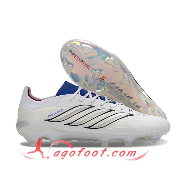 Adidas Chaussures de Foot 26 Predator Elite Tongue FG Blanc