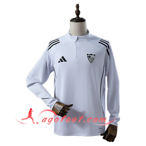 Sweatshirt Training Malaga CF Blanc/Noir 2025/2026