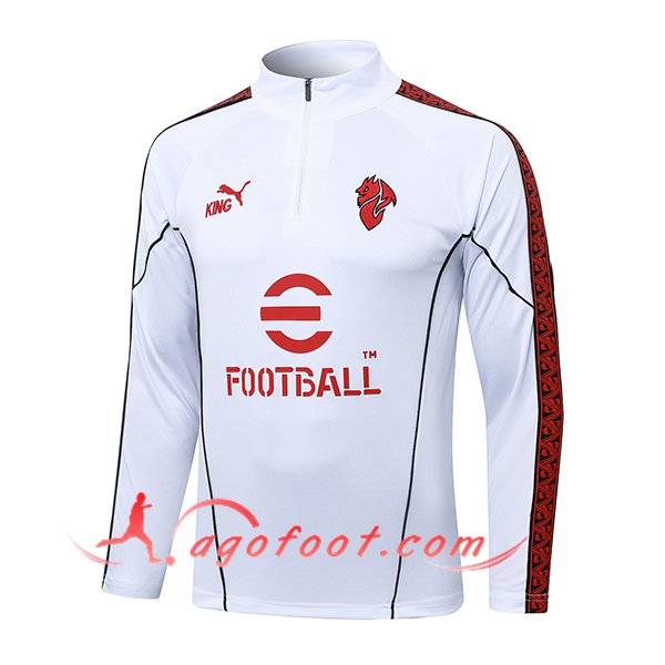 Sweatshirt Training Milan AC Blanc/Rouge/Noir 2025/2026