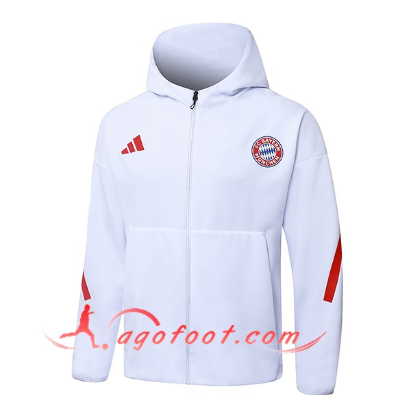Veste A Capuche Bayern Munich Blanc/Rouge 2025/2026