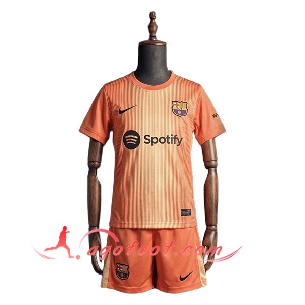 Maillot de Foot Barcelone Enfant Gardien De But Orange 2025/2026