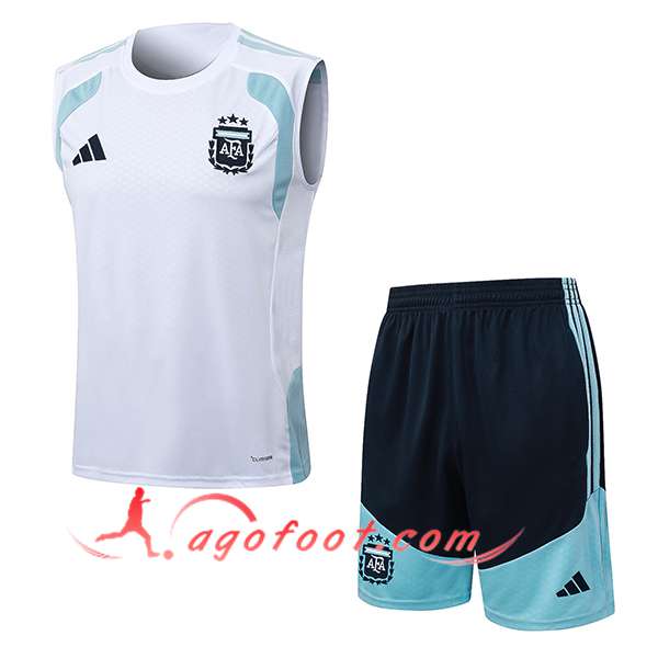Ensemble Training Debardeurs Argentine Blanc/Bleu 2025/2026