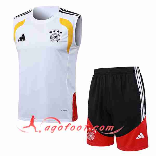 Ensemble Training Debardeurs Allemagne Blanc/Rouge/Jaune 2025/2026