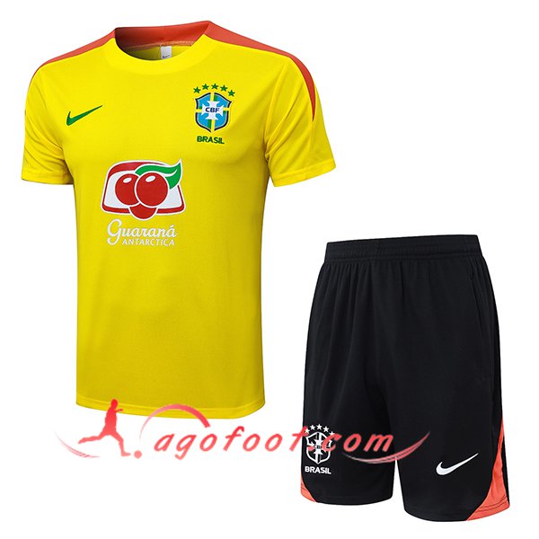 Ensemble Training T-Shirt Al-Ittihad Jaune/Orange 2025/2026
