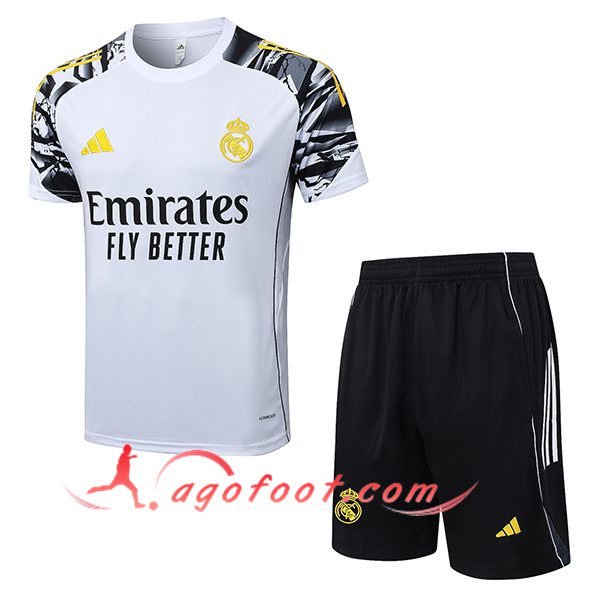 Ensemble Training T-Shirt Real Madrid Blanc/Noir 2025/2026