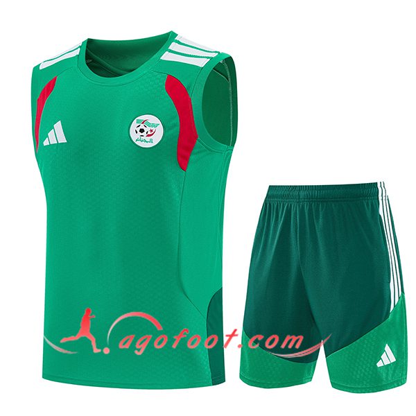 Ensemble Training Debardeurs Algeria Vert/Blanc/Rouge 2025/2026