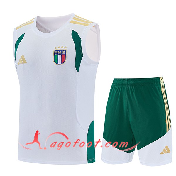 Ensemble Training Debardeurs Italie Blanc/Vert/Jaune 2025/2026