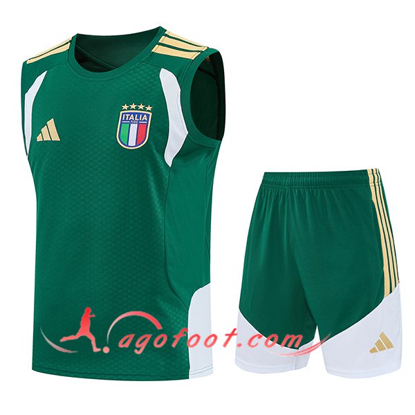 Ensemble Training Debardeurs Italie Vert 2025/2026