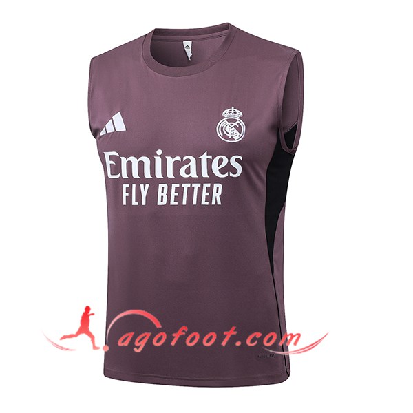 Training Debardeurs Real Madrid Pourpre/Noir 2025/2026