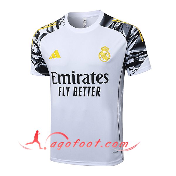 Training T-Shirt Real Madrid Blanc/Noir 2025/2026
