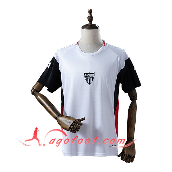 Training T-Shirt Sevilla FC Blanc/Noir/Rouge 2025/2026