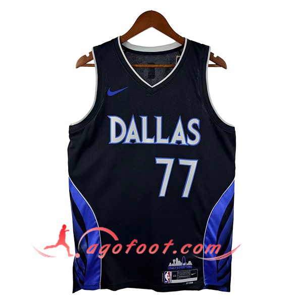 Maillot Dallas Mavericks (DONCIC #77) 2025/26 Noir/Bleu