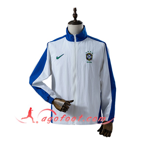 Coupe-Vent Brésil Blanc/Bleu 2025/2026