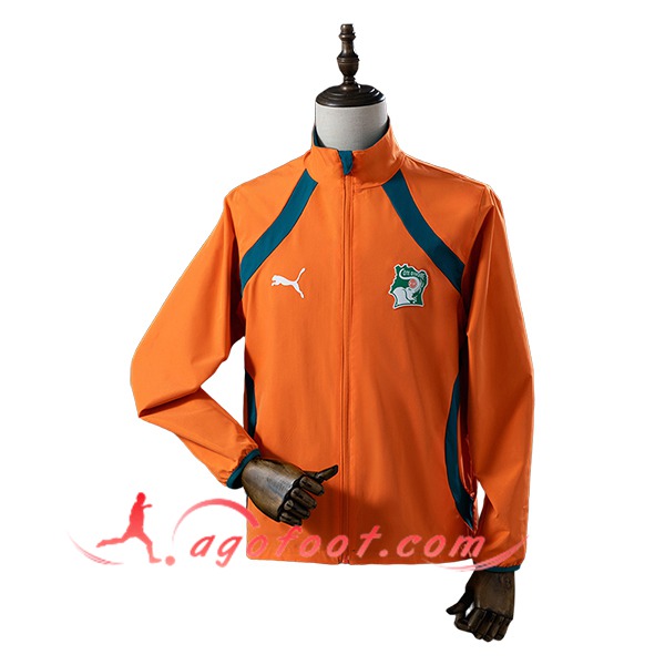 Coupe-Vent Cote d'Ivoire Orange/Vert 2025/2026