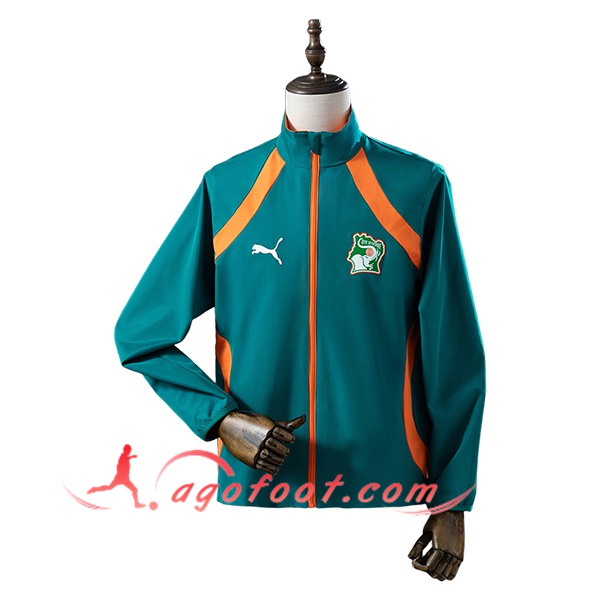 Coupe-Vent Cote d'Ivoire Vert/Orange 2025/2026