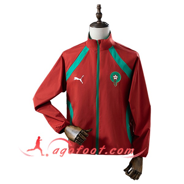 Coupe-Vent Maroc Rouge/Vert 2025/2026
