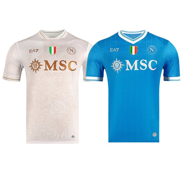 Maillot de Foot SSC Naples Coffret Cadeau Promotionnel Domicile + Exterieur 2025/2026