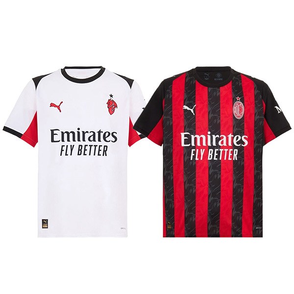 Maillot de Foot Milan AC Coffret Cadeau Promotionnel Domicile + Exterieur 2025/2026