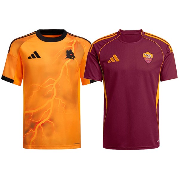 Maillot de Foot AS Rome Coffret Cadeau Promotionnel Domicile + Exterieur 2025/2026