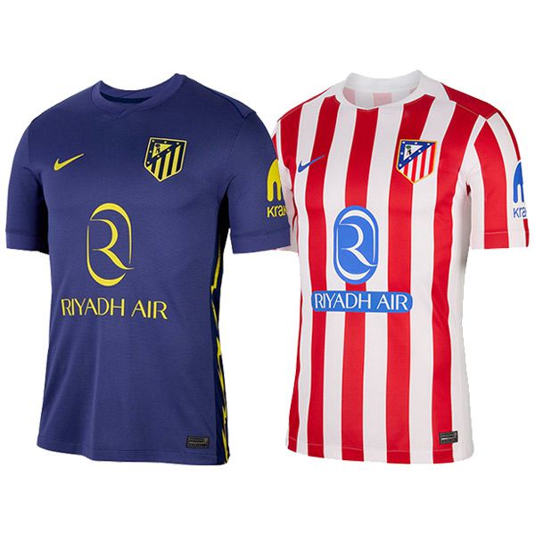 Maillot de Foot Atletico Madrid Coffret Cadeau Promotionnel Domicile + Exterieur 2025/2026