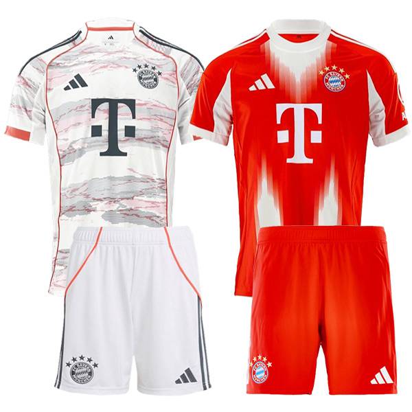 Maillot de Foot Bayern Munich Coffret Cadeau Promotionnel Domicile + Exterieur + Short 2025/2026
